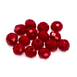 Намистини ронделі 4*3мм, червоний матовий